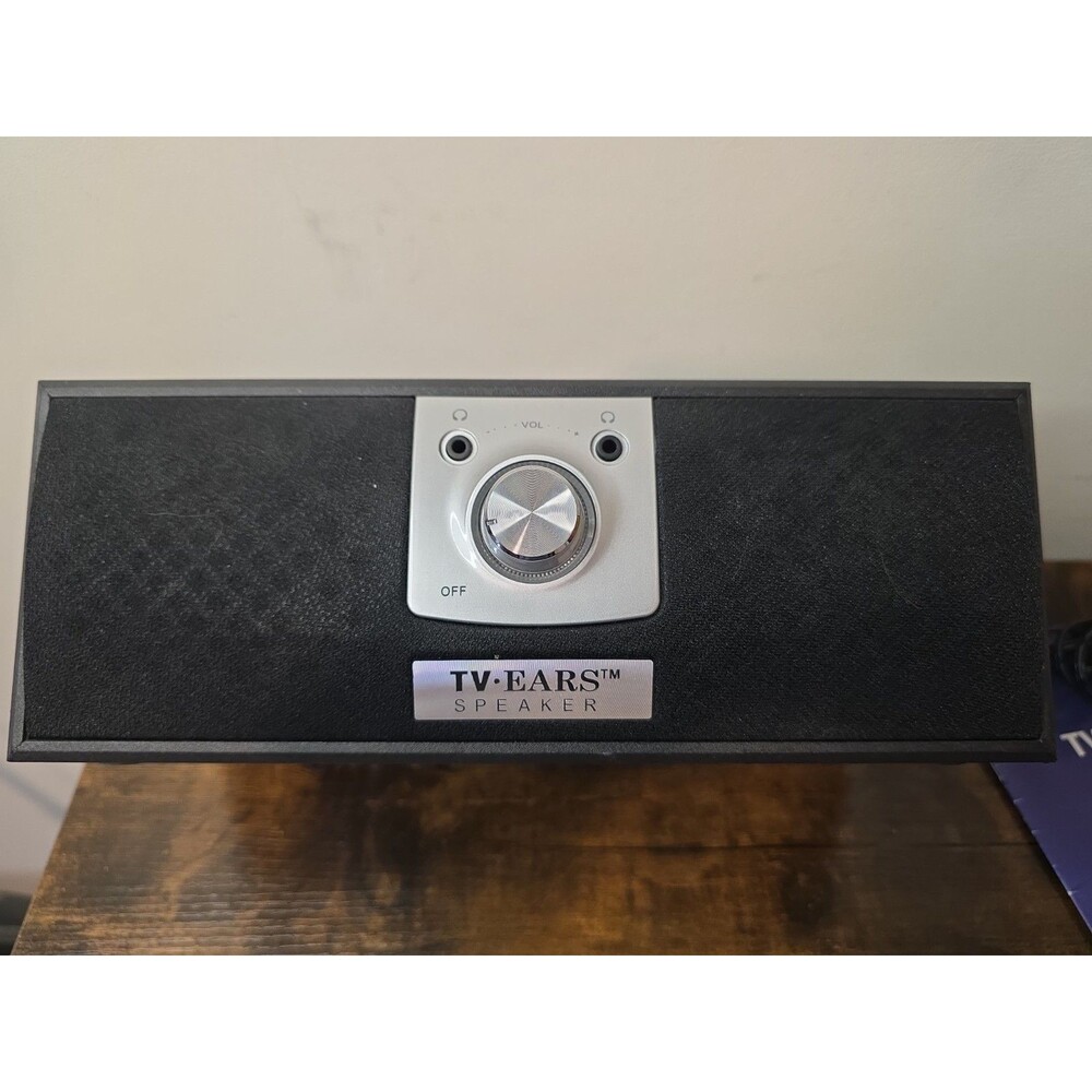 TV Ears Speaker w/ Power Cord : Bass Control : Two Headphone Jacks